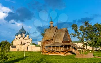 St. Nicholas Church and the Nativity Cathedral in Suzdal, a UNESCO heritage site in Russia