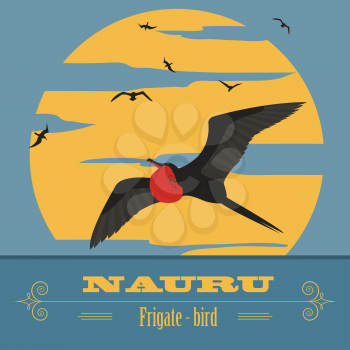 Nauru. Retro styled image. Vector illustration