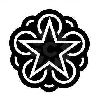 Royalty Free Clipart Image of an Abstract Star