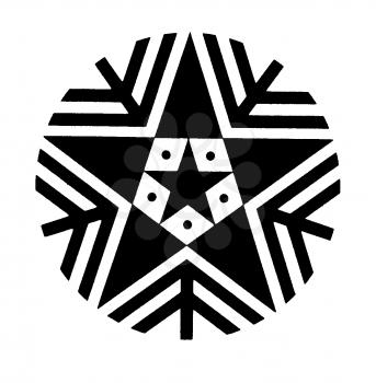 Royalty Free Clipart Image of an Abstract Star Design