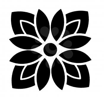 Royalty Free Clipart Image of a Flower Accent