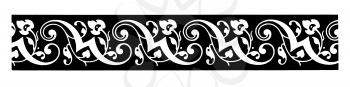 Royalty Free Clipart Image of a Flourish and Flower Header