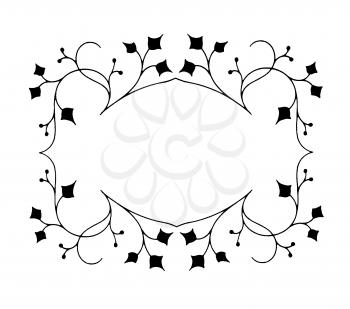 Royalty Free Clipart Image of a Vine Frame