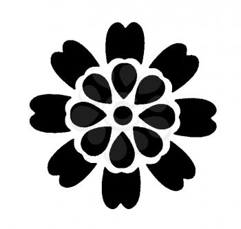 Royalty Free Clipart Image of a Flower Within a Flower
