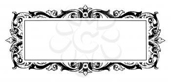 Royalty Free Clipart Image of a Decorative Horizontal Frame