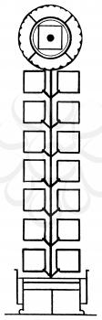 Royalty Free Clipart Image of a Vertical Border