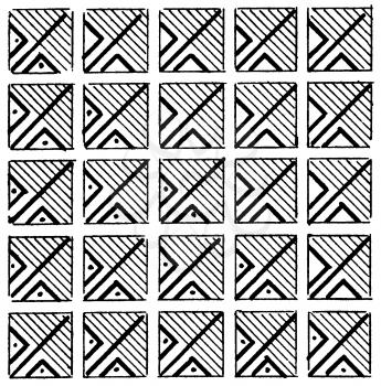 Royalty Free Clipart Image of a Square Pattern