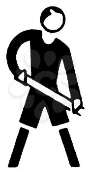 Royalty Free Clipart Image of a Sports Player