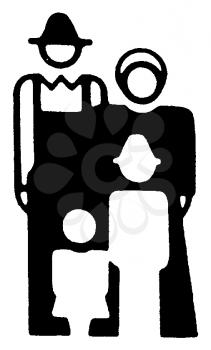 Royalty Free Clipart Image of a Family