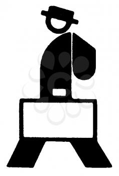 Royalty Free Clipart Image of a Man With a Case
