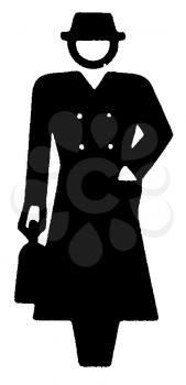 Royalty Free Clipart Image of a Retro Man