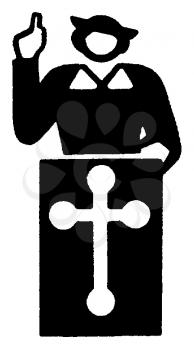 Royalty Free Clipart Image of a Minister