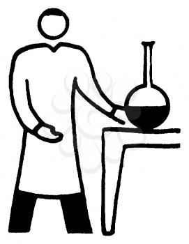 Royalty Free Clipart Image of a Scientist