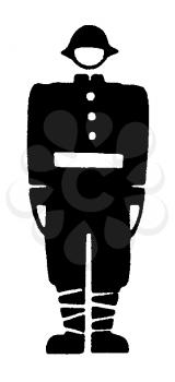 Royalty Free Clipart Image of a Soldier