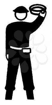 Royalty Free Clipart Image of a Soldier