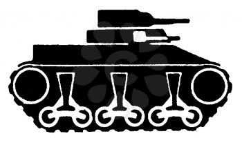 Royalty Free Clipart Image of a Tank