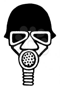 Royalty Free Clipart Image of a Gas Mask