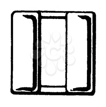 Royalty Free Clipart Image of a Square Divided in Three Vertically