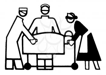 Royalty Free Clipart Image of Hospital Personnel