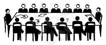 Royalty Free Clipart Image of a Business Meeting