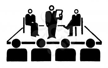 Royalty Free Clipart Image of a Seminar