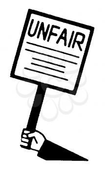Royalty Free Clipart Image of a Picket Sign