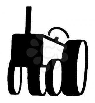 Royalty Free Clipart Image of a Tractor