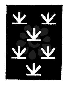 Royalty Free Clipart Image of a Pattern on Black