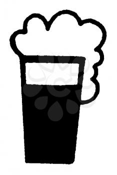 Royalty Free Clipart Image of a Foaming Drink