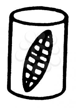 Royalty Free Clipart Image of Canned Corn