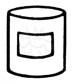 Royalty Free Clipart Image of a Can