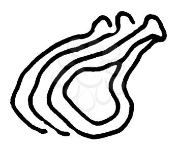 Royalty Free Clipart Image of Three Steaks