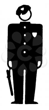 Royalty Free Clipart Image of a Police Officer