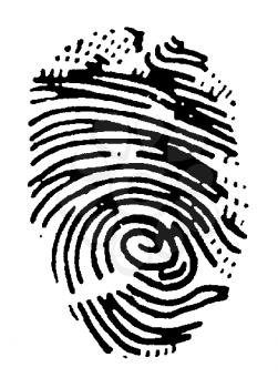 Royalty Free Clipart Image of a Fingerprint