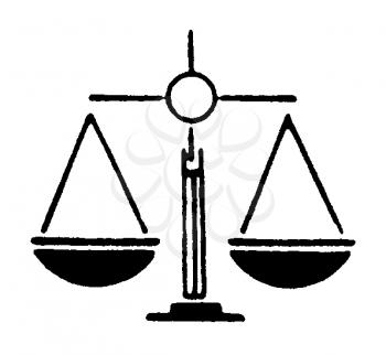 Royalty Free Clipart Image of a Scales