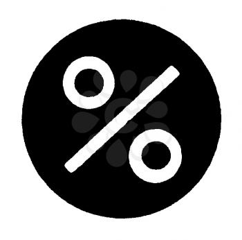 Royalty Free Clipart Image of a Percent Symbol