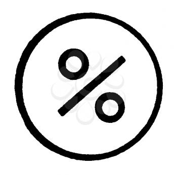 Royalty Free Clipart Image of a Percent Symbol