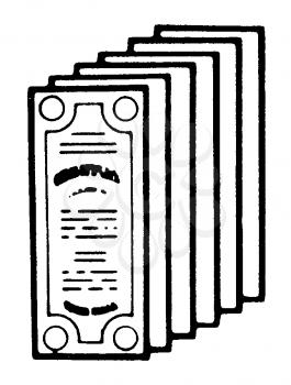 Royalty Free Clipart Image of Documents