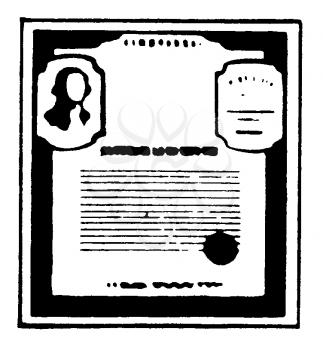 Royalty Free Clipart Image of a Document