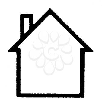 Royalty Free Clipart Image of a House Outline