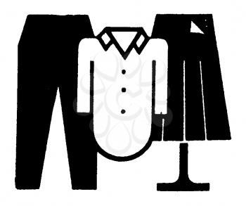 Royalty Free Clipart Image of Clothing