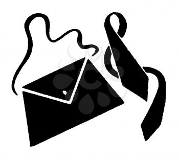 Royalty Free Clipart Image of a Purse and Tie