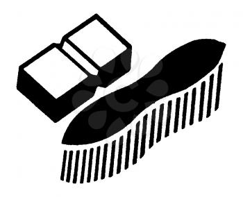 Royalty Free Clipart Image of a Clothing Brush 