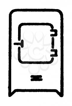 Royalty Free Clipart Image of a Fridge