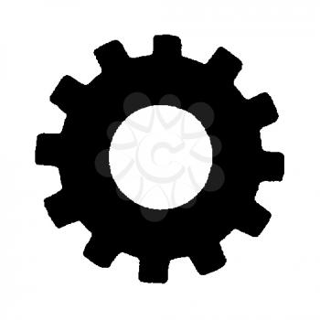 Royalty Free Clipart Image of a Cog