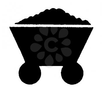 Royalty Free Clipart Image of a Coal Trolley