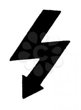 Royalty Free Clipart Image of a Lightning Bolt