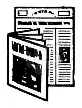Royalty Free Clipart Image of Newspapers