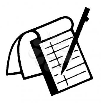 Royalty Free Clipart Image of a Notepad
