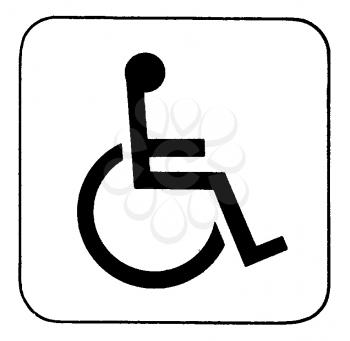 Royalty Free Clipart Image of a Disability Sign